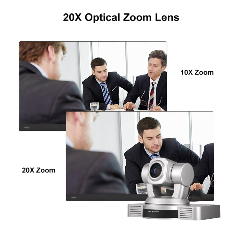 YANS YS-H820DSY Telecamera per videoconferenze con obiettivo zoom 1080P HD 20X con telecomando, presa americana