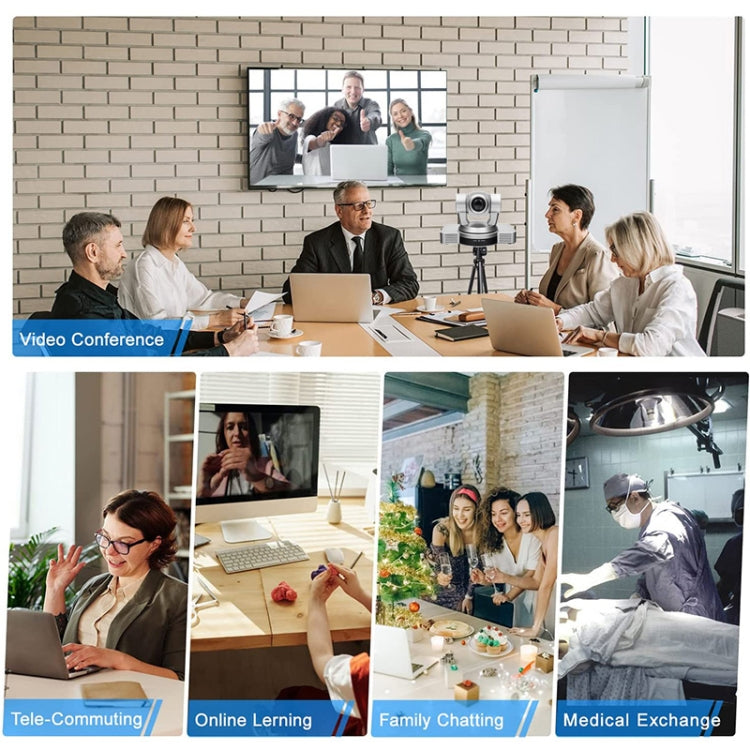 YANS YS-H820UH Telecamera per videoconferenze con obiettivo zoom 1080P HD 20X con telecomando, uscita USB 2.0/HDMI, presa americana