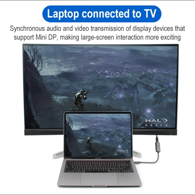 Cavo adattatore USB-C/Type-C maschio a Mini DisplayPort femmina 4K 60Hz, Type-C Male to Mini DisplayPort Female