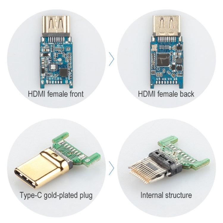 Cavo adattatore USB-C/Type-C maschio a HDMI femmina 4K 60Hz, Type-C Male to HDMI Female