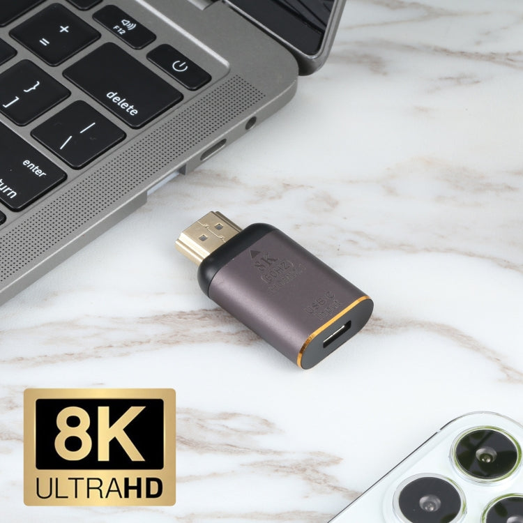Adattatore USB-C/Type-C femmina a HDMI maschio 8K 60Hz, Type-C Female to HDMI Male
