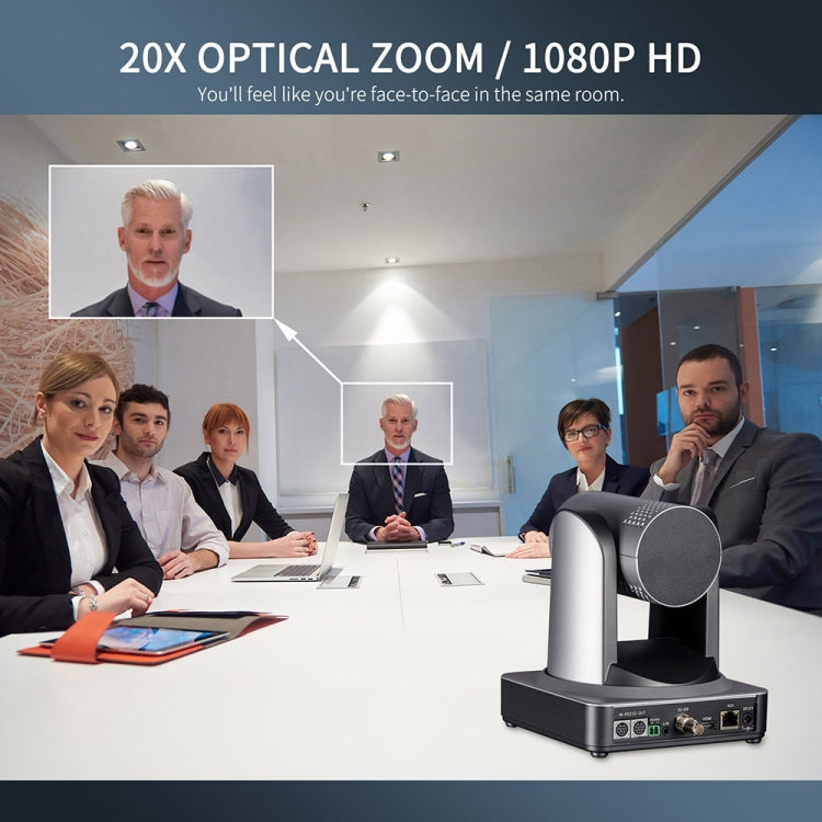 FEELWORLD NDI20X Zoom ottico 20X simultaneo Telecamera PTZ per streaming live, presa UE e USA, NDI20X