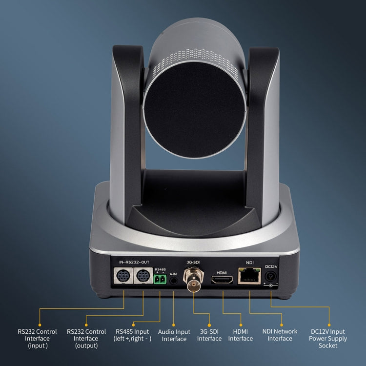 FEELWORLD NDI20X Zoom ottico 20X simultaneo Telecamera PTZ per streaming live, presa UE e USA, NDI20X