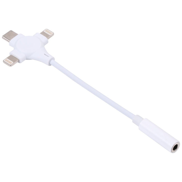 Cavo adattatore audio digitale doppio da 8 pin + USB-C/Type-C maschio a femmina da 3,5 mm