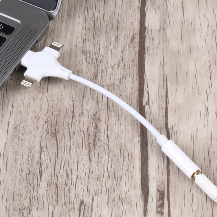 Cavo adattatore audio digitale doppio da 8 pin + USB-C/Type-C maschio a femmina da 3,5 mm