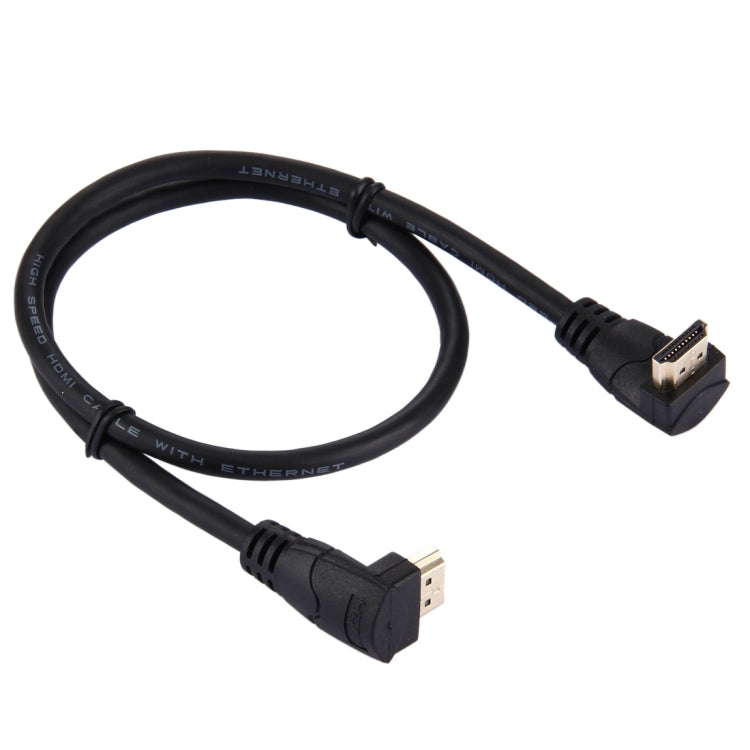 Cavo HDMI maschio ad angolo retto da 270 gradi ad alta velocità 4K x 2K HDMI 2.0 da 60 cm a cavo HDMI maschio ad angolo retto da 270 gradi con Ethernet, Right Angle, Length: 60cm