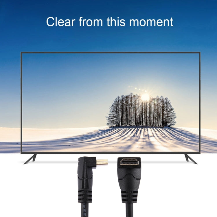 Cavo HDMI maschio ad angolo retto da 270 gradi ad alta velocità 4K x 2K HDMI 2.0 da 60 cm a cavo HDMI maschio ad angolo retto da 270 gradi con Ethernet, Right Angle, Length: 60cm