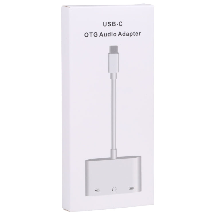 Adattatore 3 in 1 da USB-C/Tipo-C maschio a Tipo-C + USB + OTG femmina da 3,5 mm, 3 in 1 OTG Adapter