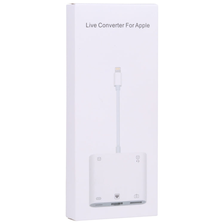 Adattatore S-330 5 in 1 da 8 pin maschio a 8 pin / USB 3.0 / RJ45 / femmina da 3,5 mm, S-330