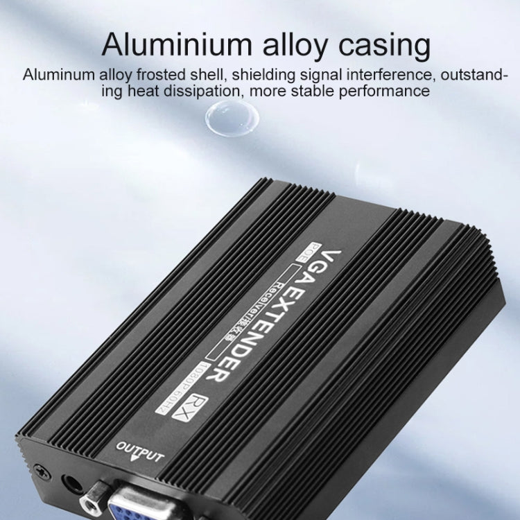 Measy VGA1815 Convertitore trasmettitore e ricevitore extender VGA, alimentatore singolo POE, distanza di trasmissione: 150 m, VGA1815