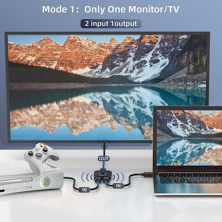 Switcher HDMI bidirezionale video 4K HD 2 in 1 uscita, SL