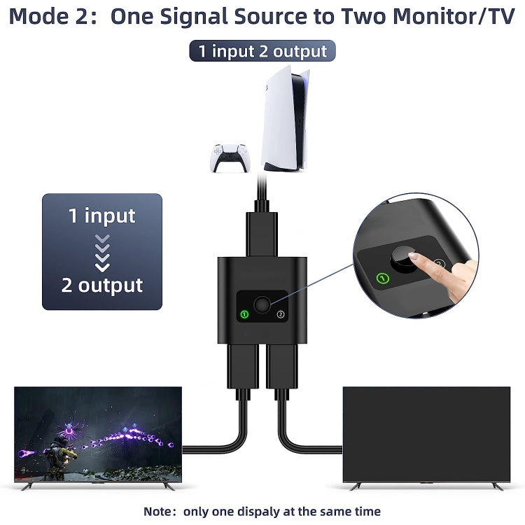 Switcher HDMI bidirezionale video 4K HD 2 in 1 uscita, SL