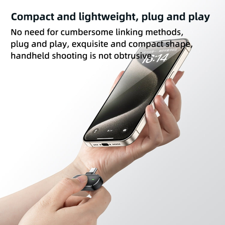 YESIDO KR16 Ricevitore per microfono lavalier wireless 2 in 1 a 8 pin con scatola di ricarica, KR16