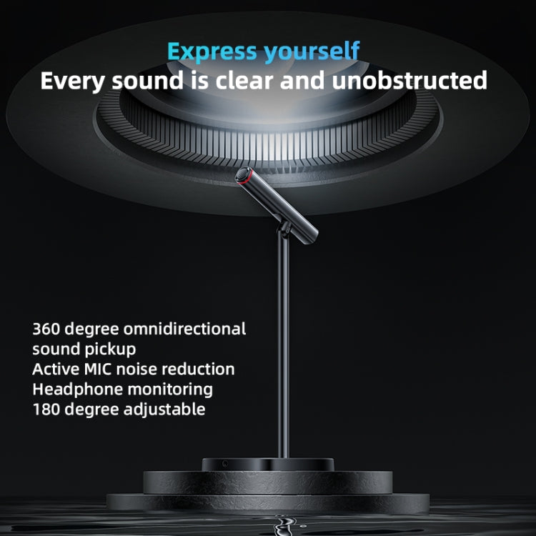 Microfono USB con cancellazione del rumore da tavolo omnidirezionale YESIDO KR18 a 360 gradi, KR18