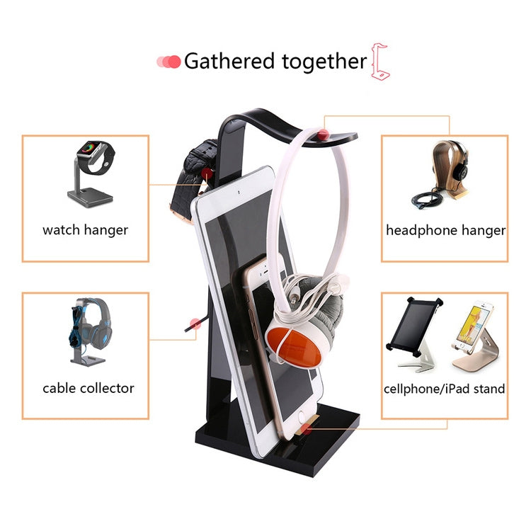 0218 Supporto universale per auricolari multifunzione in acrilico per telefoni/tablet PC