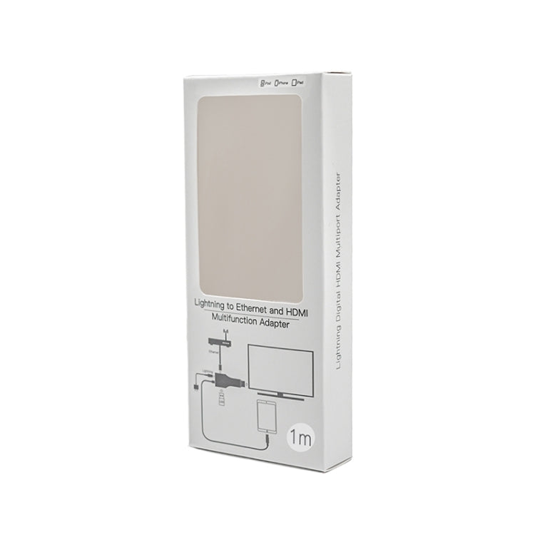 Cavo adattatore NK-1079 da 8 pin a HDMI maschio + USB femmina + RJ45 femmina, lunghezza: 1 m, NK-1079