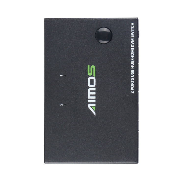 AIMOS AM-KVM201CC Switch KVM HDMI HUB USB a 2 porte senza cavo di prolunga