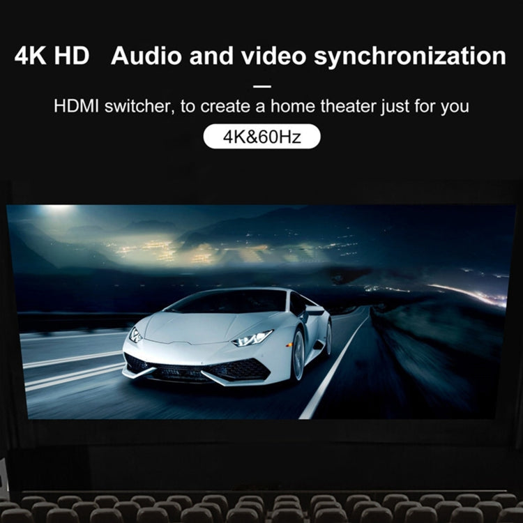 Switcher bidirezionale HDMI 3 x 1 4K 60Hz con cavo HDMI Pigtail, Bi-Direction