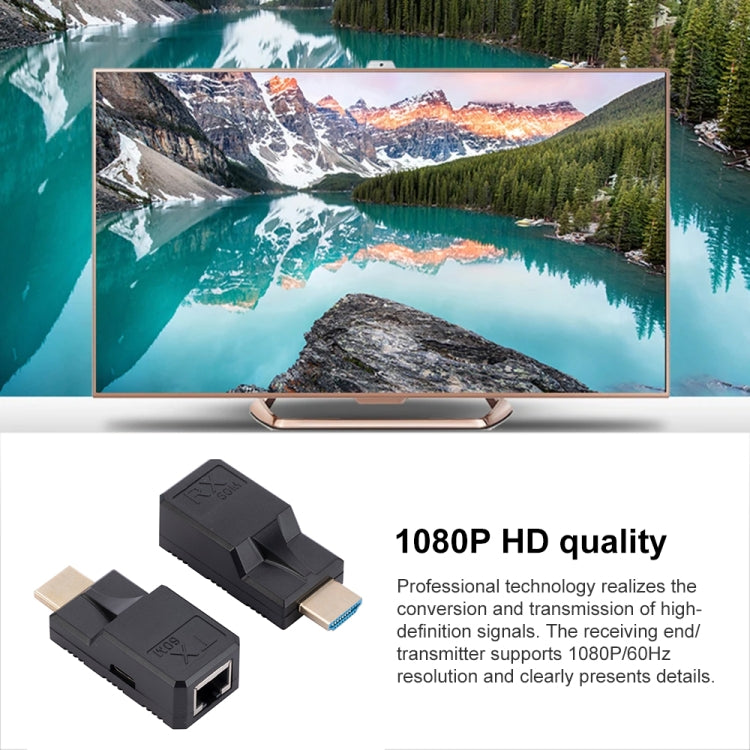 Estensore di rete da RJ45 a HDMI da 60 m, con cavo, RJ45 to HDMI 60m, with Cable