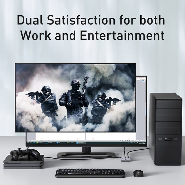 Switch audio video di conversione bidirezionale HDMI a schermo diviso 4K da 1 a 2 uscite, Two-way