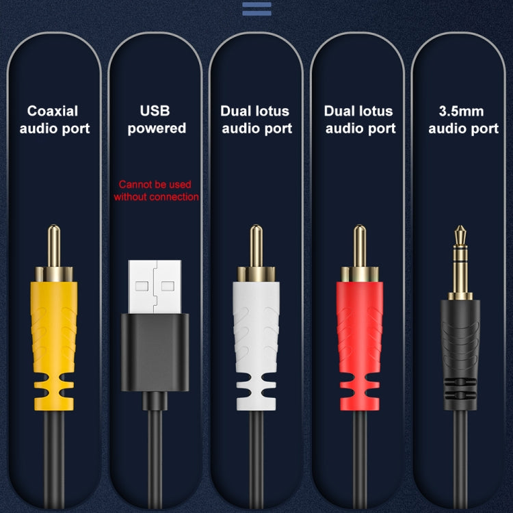 Convertitore audio coassiale da 3,5 mm + doppio RCA, Coaxial Audio to RCA
