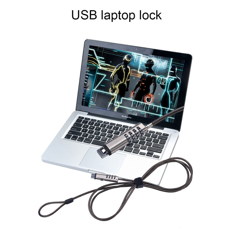 Blocco di sicurezza per laptop con interfaccia USB universale, USB Interface