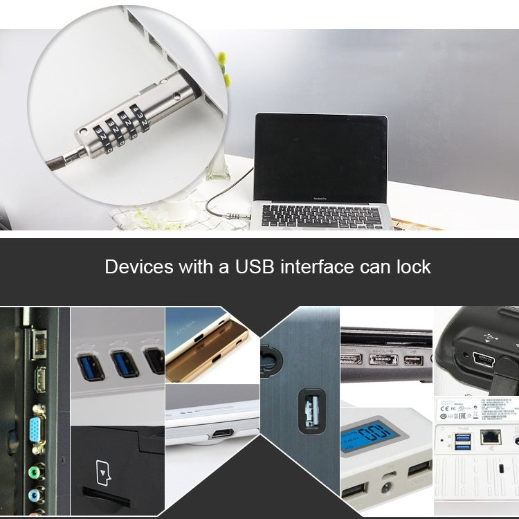 Blocco di sicurezza per laptop con interfaccia USB universale, USB Interface