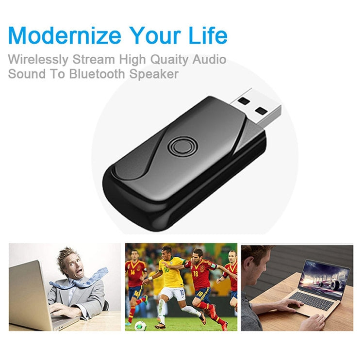 Adattatore ricevitore audio USB 2.0 Bluetooth V4.2 per Windows XP/Vista/7/8/10, Mac OS
