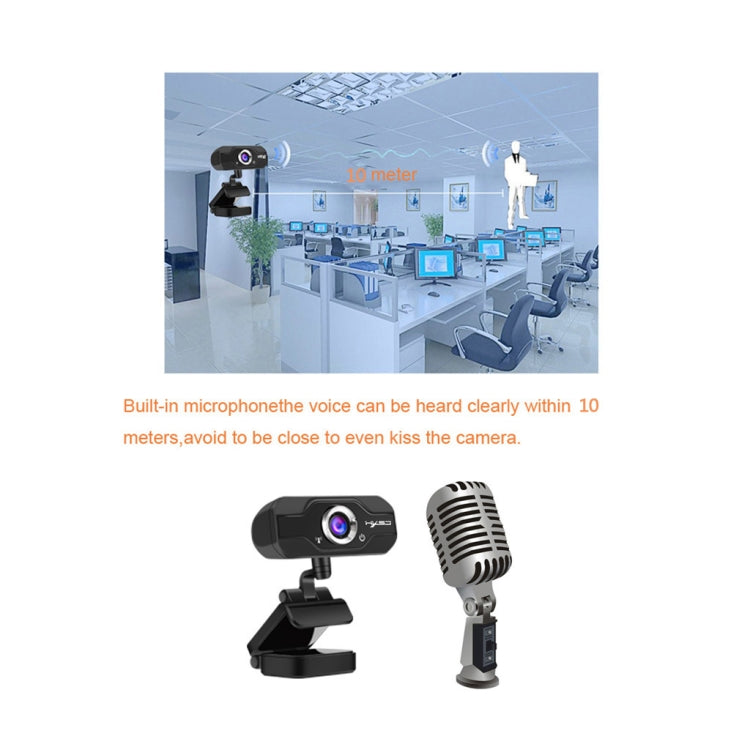 HXSJ S50 Webcam HD 30fps 100 Megapixel 720P per desktop/laptop/Smart TV, con microfono fonoassorbente da 10 m, lunghezza cavo: 1,4 m, S50