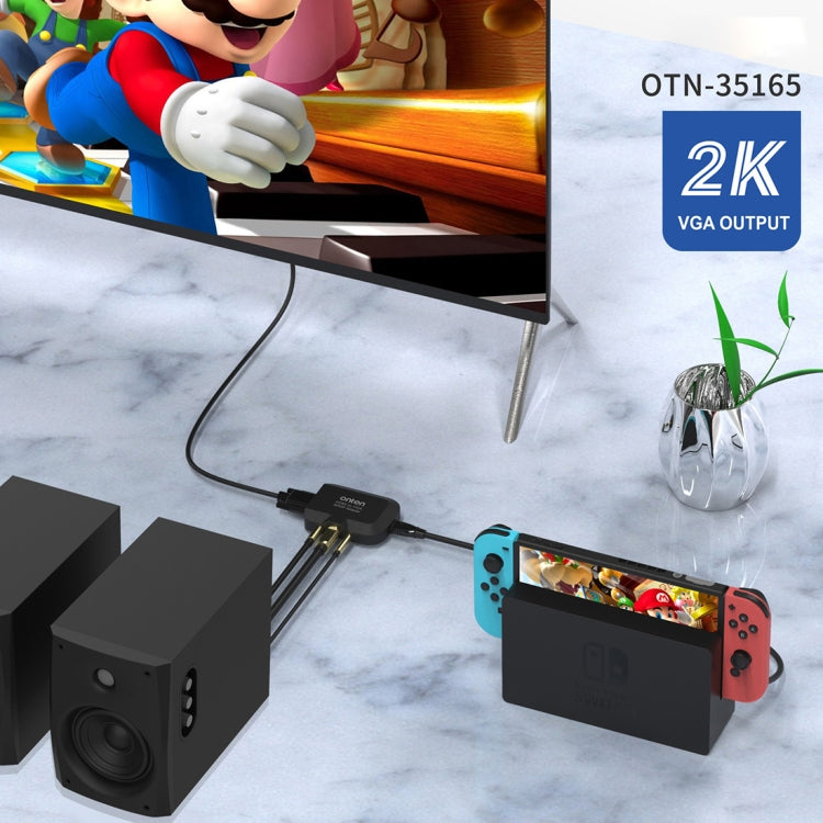 Onten 35165 Convertitore audio da HDMI a VGA + ottico per altoparlante/TV/computer