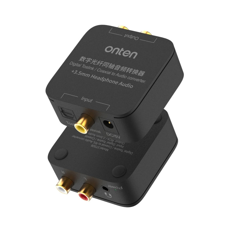 Onten 37506 Convertitore audio coassiale ottico digitale supporta 192K