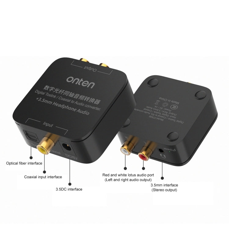 Onten 37506 Convertitore audio coassiale ottico digitale supporta 192K
