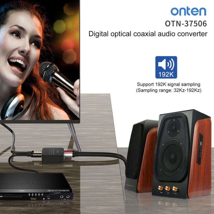 Onten 37506 Convertitore audio coassiale ottico digitale supporta 192K