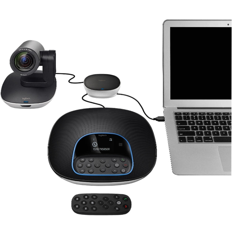 Logitech CC3500e HD 1080P Videocamera per teleconferenze aziendali online, presa europea