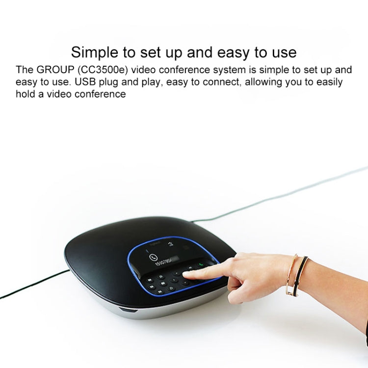 Logitech CC3500e HD 1080P Videocamera per teleconferenze aziendali online, presa europea