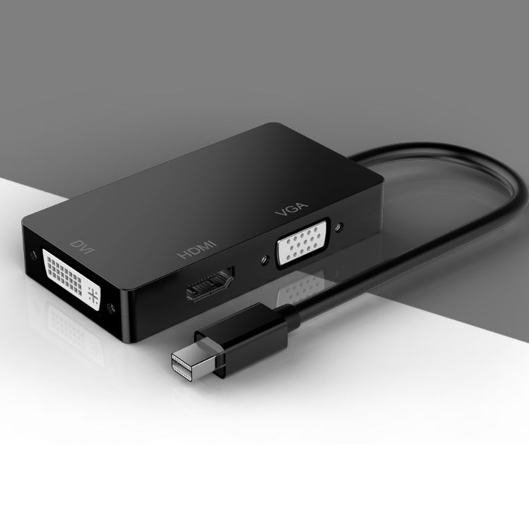 Convertitore multifunzione rettangolare da Mini DP a HDMI + DVI + VGA, lunghezza cavo: 28 cm, Mini DP to HDMI + DVI + VGA Rectangle Black, Mini DP to HDMI + DVI + VGA, Mini DP to HDMI + DVI + VGA Rectangle White