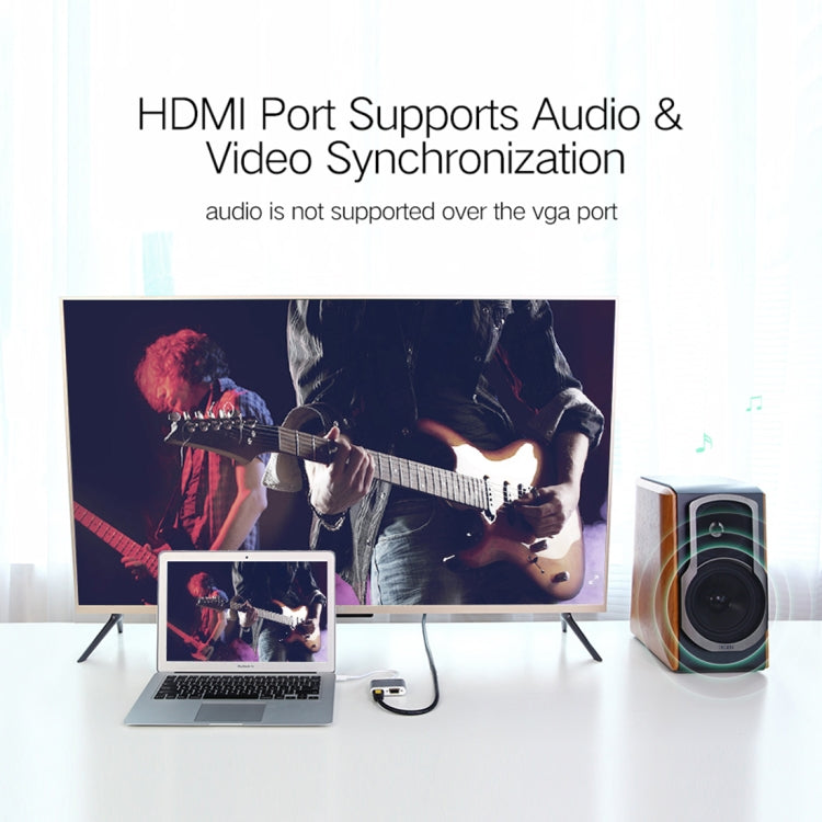Adattatore 2 in 1 da Mini DisplayPort a VGA e HDMI 4Kx2K