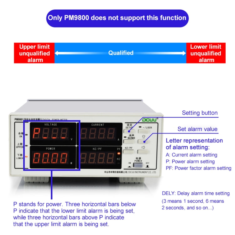 PM9800 Strumento di misura dei parametri elettrici intelligenti, edizione base, PM9800