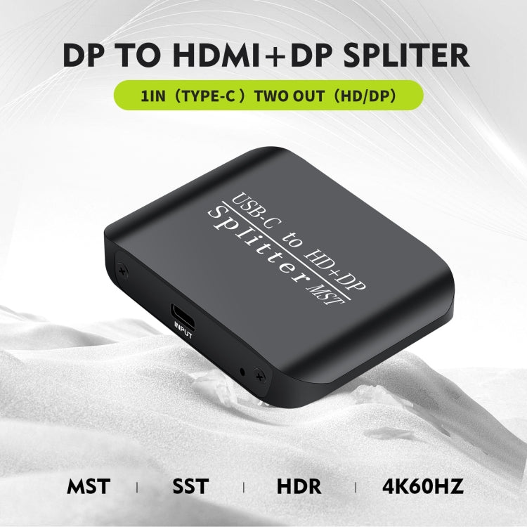 NK-E60 Tipo-C / USB-C a HDMI, DP DisplayPort Splitter MST Monitor Switcher, NK-E60