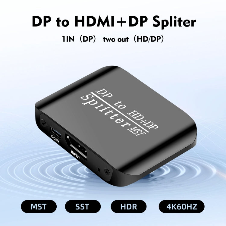 NK-W60 DP DisplayPort a HDMI, Splitter DP DisplayPort MST / SST Monitor Switcher, NK-W60