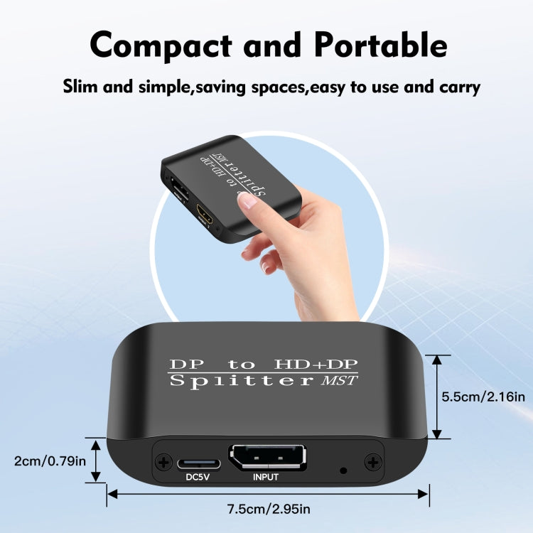 NK-W60 DP DisplayPort a HDMI, Splitter DP DisplayPort MST / SST Monitor Switcher, NK-W60