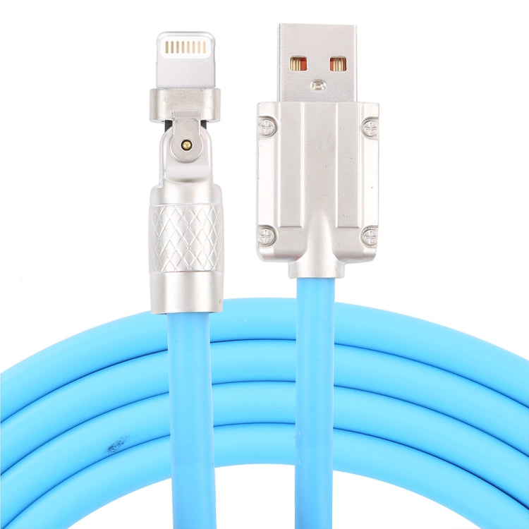 Cavo di ricarica rapida con spina metallica a 180 gradi da USB a 8 pin serie Mech 6A 120 W, lunghezza: 1,2 m, 1.2m 8 Pin, 1.2m 180-degree 8 Pin