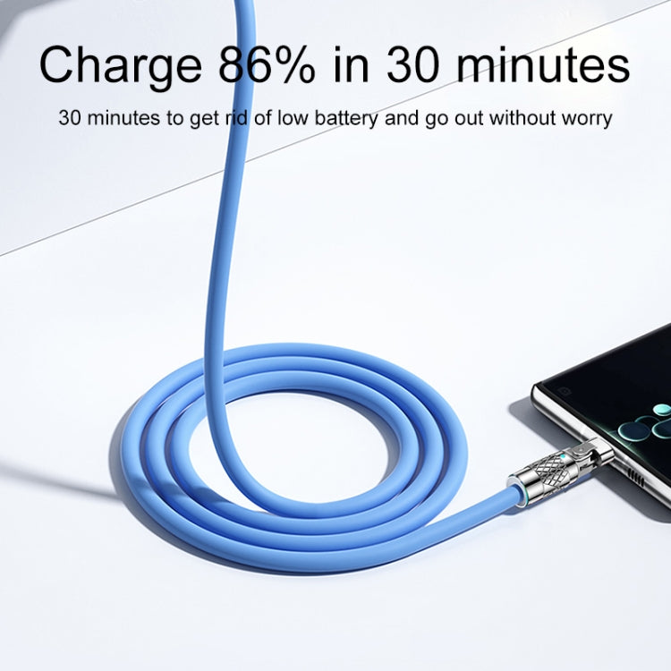 Cavo di ricarica rapida con spina metallica a 180 gradi da USB a 8 pin serie Mech 6A 120 W, lunghezza: 1,2 m, 1.2m 8 Pin, 1.2m 180-degree 8 Pin