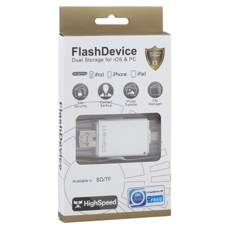 NK-208 Lettore di schede TF/schede SD i-Flash 3 in 1 per dispositivi a 8 pin + USB 2.0 + Micro USB (nero), NK-208 White, NK-208 Black