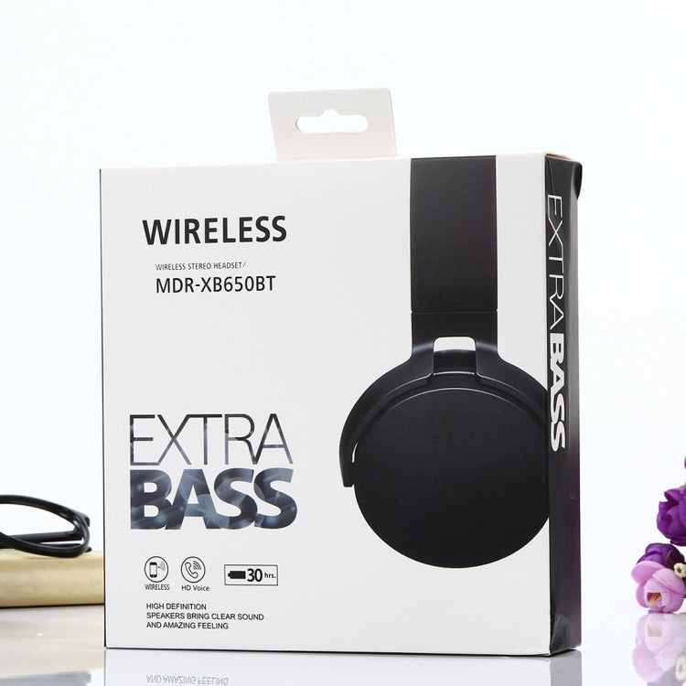 MDR-XB650BT Cuffia stereo Bluetooth wireless pieghevole con archetto, supporto ingresso audio da 3,5 mm e chiamata in vivavoce