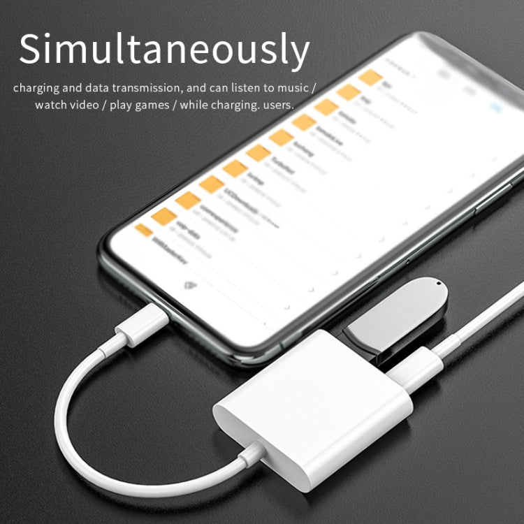 Cavo di ricarica dati da 11 cm maschio a 8 pin USB e adattatore per lettore di fotocamere, sistema di supporto superiore a iOS 9.2
