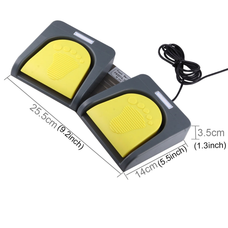 FS2016-USB 2 USB portatile 2 Interruttore a pedale Controllo a pedale Tastiera, Multimedia / Tastiera / Gamepad / Mouse / String / B Funzioni di acquisizione immagini a ultrasuoni, 2 Foot Switch