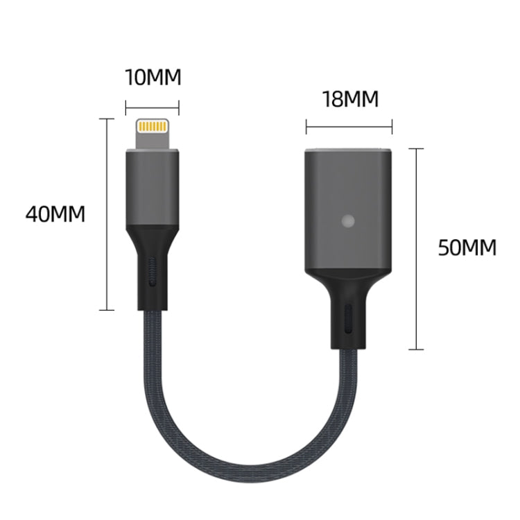 Cavo adattatore OTG da 8 pin a USB, adatto per sistemi superiori a IOS 13
