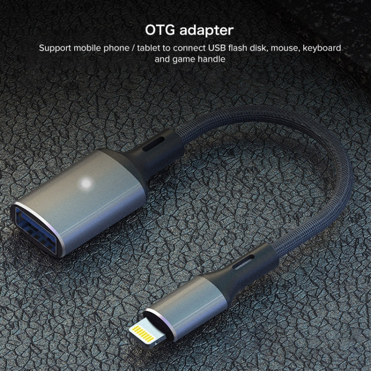 Cavo adattatore OTG da 8 pin a USB, adatto per sistemi superiori a IOS 13
