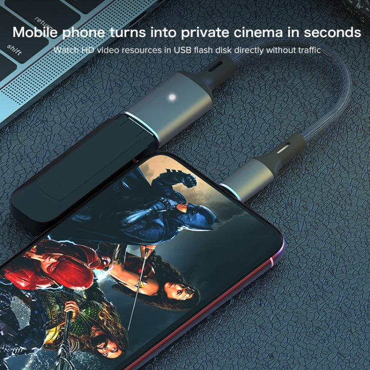 Cavo adattatore OTG da 8 pin a USB, adatto per sistemi superiori a IOS 13